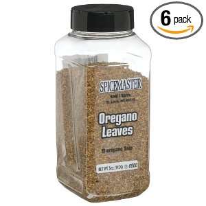 Spicemaster Oregano Leaf, 5 Ounce Plastic Canisters (Pack of 6 