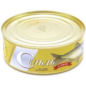 HERRING (In Oil) LATVIA, Packaged in Metal Can, 240g. Brivais 