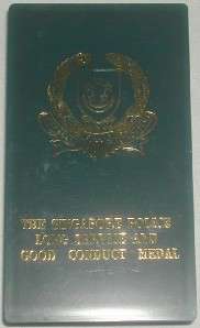 The Singapore Police Long Service & Good Conduct Silver Medal With Box