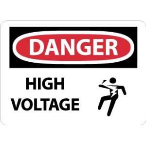 Danger, High Voltage (Graphic), 10X14, Adhesive Vinyl  