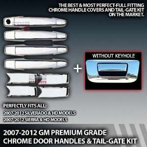 2007 2012 GMC Sierra & HD Chrome Door Handles & Tail Gate Cover Kit (W 