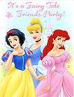   Princess Birthday Party Invitations Snow White Cinderella & Ariel (8