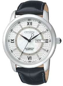 Citizen Mechanical Sapphire Leather Watch NH8301 03A  