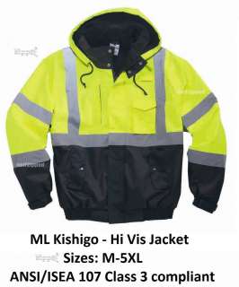 ML Kishigo High Visibility Jacket CLASS 3 9670 M 5XL  
