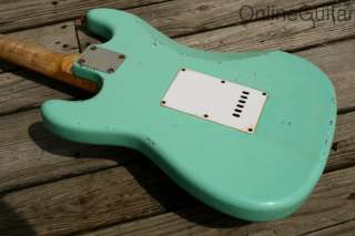   SEAFOAM GREEN INDY CUSTOM STAGE WORN RELIC S STYLE ELECTRIC GUITAR