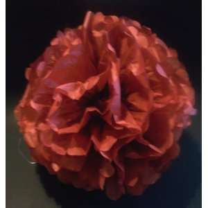 Burgundy 12 Tissue Pom Poms Paper Flower Balls   Wedding Bridal Baby 