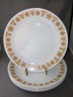 Corelle Butterfly Gold Dinner Plates Set of 8 Vintage  