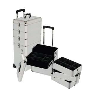 IN 1 PRO ROLLING MAKEUP COSMETIC CASE BOX STORAGE KIT WITH LOCK AND 