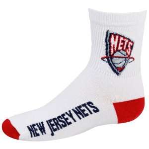  NBA New Jersey Nets Youth White Team Logo Crew Socks 