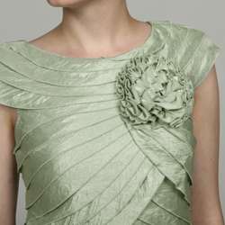 Jessica Howard Womens Sage Taffetta Laser cut Gown  