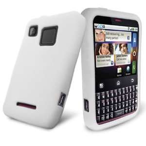  White Gel Skin Case for Motorola Charm MB502 Cell Phones 