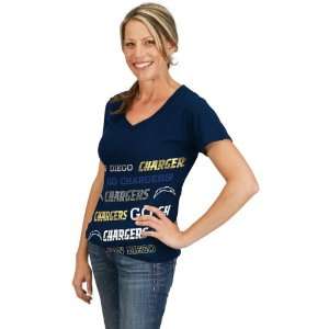  NFL San Diego Chargers Womens Bling Diva Short Sleeve T 