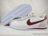 NIKE CORTEZ LEATHER WHITE/TEAM RED CLASSIC MEN ALL SIZE  