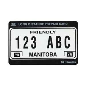  Collectible Phone Card Manitoba (Canada) License Plate 