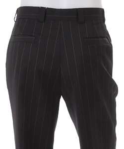 Versace Mens (Size 50) Black Red Pinstripe Pants  