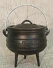 Cauldron Potjie pot Size 4 Cast iron Outdoor Survival Cookware WICCA