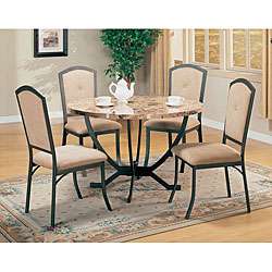 Auburn Faux Marble Top 5 piece Dining Room Set  