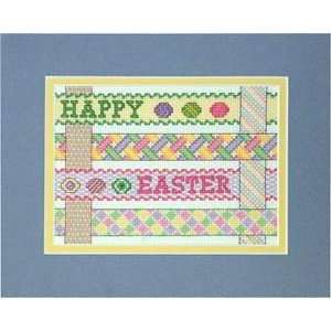  Happy Easter Ribbon   Cross Stitch Pattern Arts, Crafts 