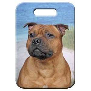  Set of 2 Staffordshire Bull Terrier Luggage Tags 