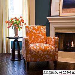   HOME Sutton Pumpkin Blossom and Cream Vine Arm Chair  
