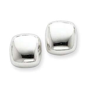  Sterling Silver Polished Square Earrings Jewelry
