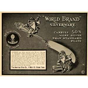  1904 Ad American Silver Co. Wold Brand Silverware Knife   Original 