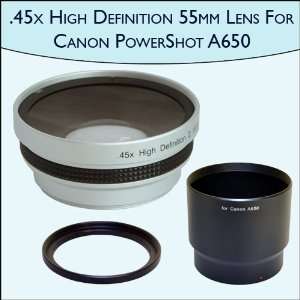  .45x High Definition Wide Angle Camera 55mm Lens For Canon 