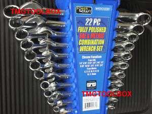 22PC LARGE WRENCH SET SAE & MM POWER CRAFT 19MM 3/5  