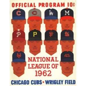  1962 Chicago Cubs Vs Milwaukee Braves Program   Sports 