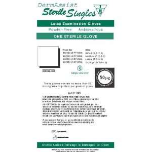  DermAssist Sterile Latex Powder Free Glove, Singles (Case 