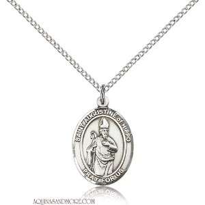  St. Augustine of Hippo Medium Sterling Silver Medal 