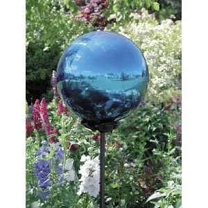   10 Inch Cobalt Blue Stainless Steel Gazing Globe Patio, Lawn & Garden