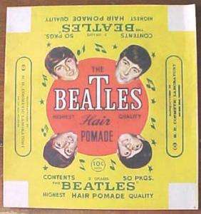 Beatles Vintage Hair Pomade Unused Box Wrapper  