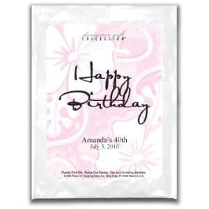 Cappuccino SS Wh Happy Birthday Hibiscus Print Pink  