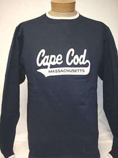 New Navy Blue Cape Cod Massachusetts Crew Sweatshirt L  