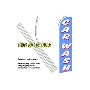 Car Wash (Blue   White Letters) Feather Banner Flag Kit 