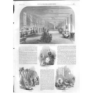   School For Blind St Geaoges Field Antique Print 1853