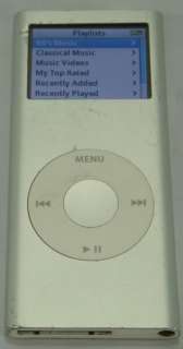 Apple 2nd Generation Silver iPod Nano 2GB Classic Model A1199 