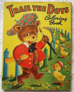 1948 Whitman Childrens Coloring Book TRAIL THE DOTS  