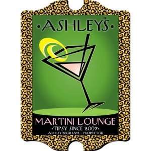   Vintage Personalize Cosmo Chic Martini Lounge Sign