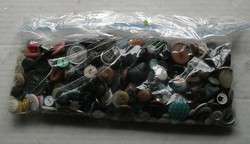 BIG BAG LOT OF BUTTONS * SEWING * PLASTIC * METAL * LEATHER  