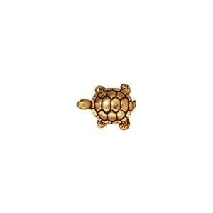  TierraCast Antique Gold (plated) Turtle Bead 15x12mm Beads 