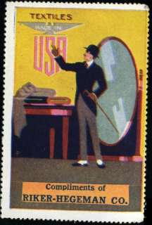 Riker Hegeman Drug Co. ~TEXTILES~ Historic Poster Stamp  