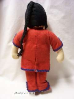   unusual japanese cloth mask face doll she is 16 tall and is dressed in