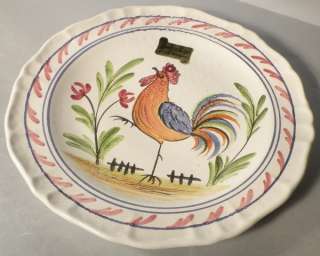 Vintage French Hand Painted Plate Rooster Number 2  