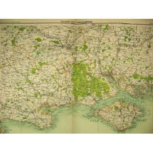  Map Southampton Isle Wight 1898 Royal England