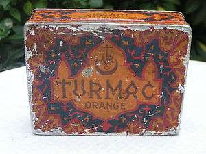 Antique litho Box of Turmac Orange Cigarettes, Ca 1920  