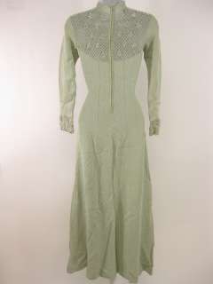 VINTAGE LILLIE RUBIN Mint Green Full Length Gown Dress  