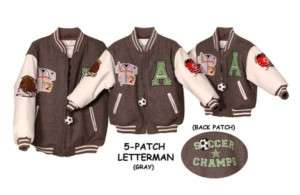 Up and Away Grey Boys Letterman Jacket  