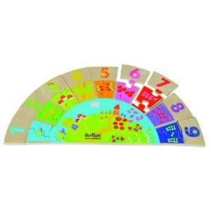  Boikido Eco Friendly Wooden Rainbow Numbers Game Toys 